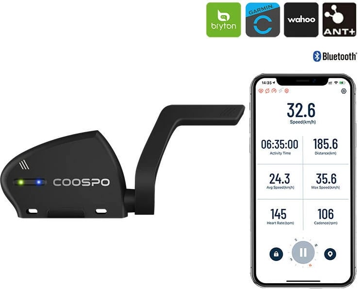 Sensor shpejtësie dhe kadence Coospo BK805 për biçikletë, Bluetooth & ANT+
