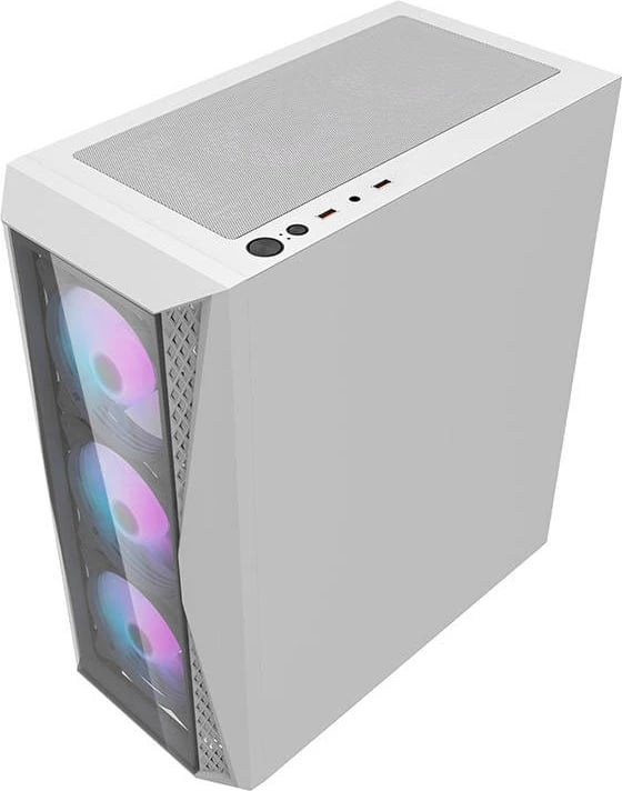 Kasë Darkflash DK352 Plus, Middle Tower, 4 ventilatorë ARGB, bardhë/zezë