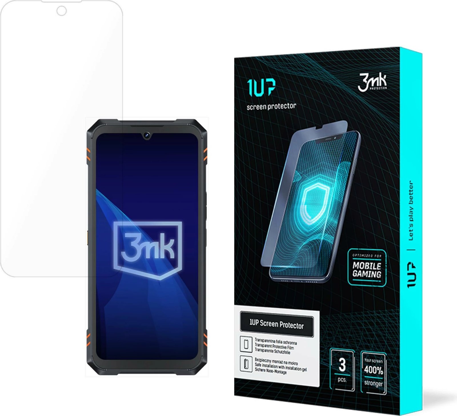 Film mbrojtës për ekran 3mk Protection 1UP për Cubot KingKong Star 2, 3 copë