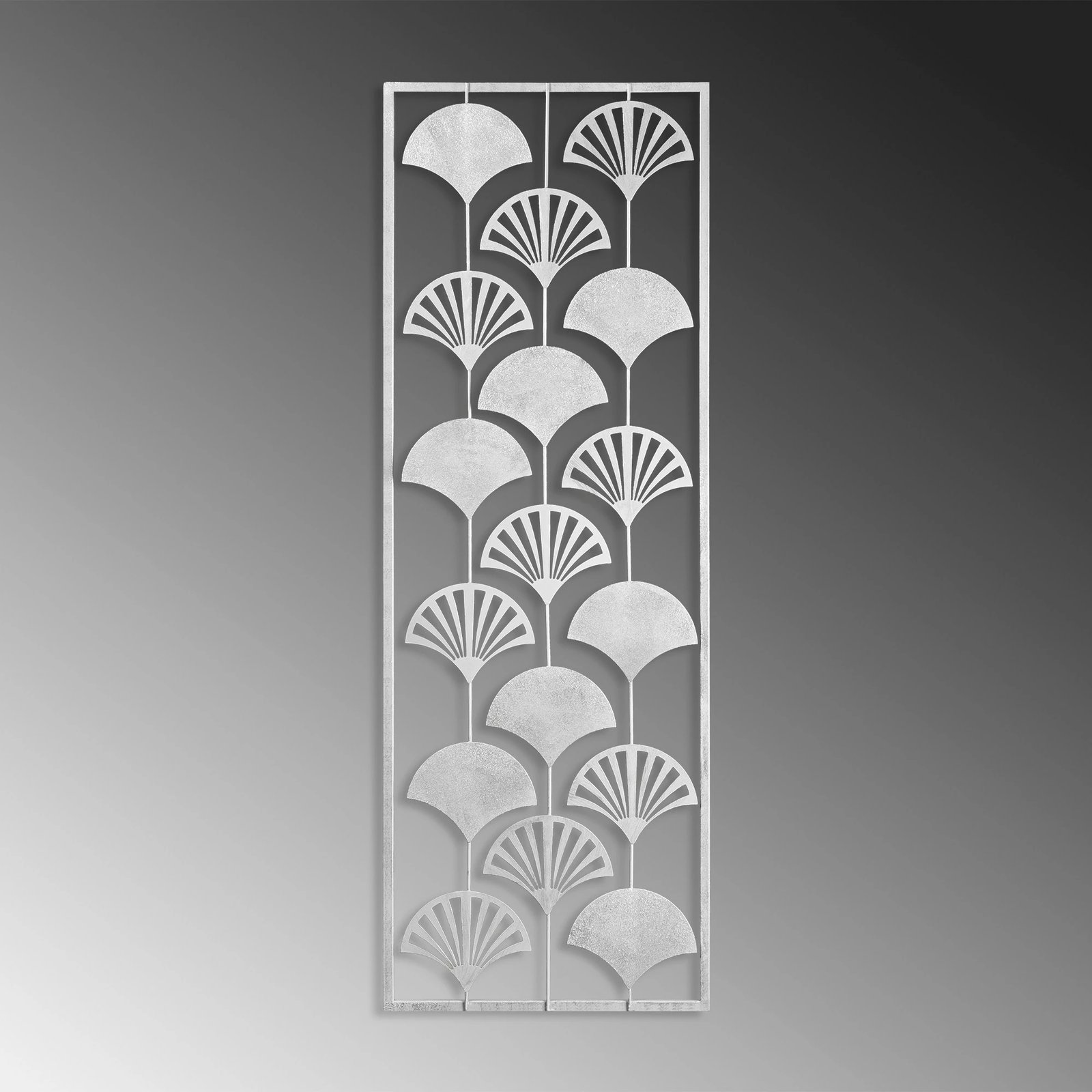 Aksesor dekorativ metalik për mur, Wallity, Fan 3, shumëngjyrësh, 32x90cm