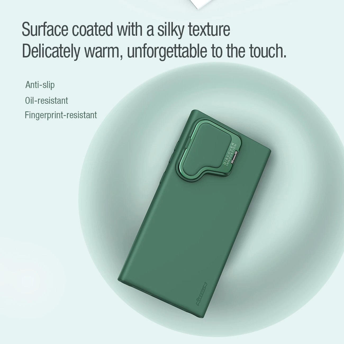 Mbështjellës silikon Nillkin CamShield Silky Prop për Samsung Galaxy S24 Ultra, i zi