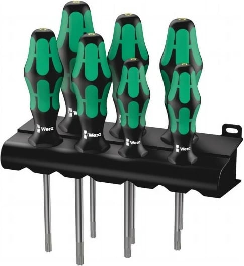 Set kaçavidash Wera 367/7 TORX HF, 7 copë, 680g, e zezë/e gjelbër