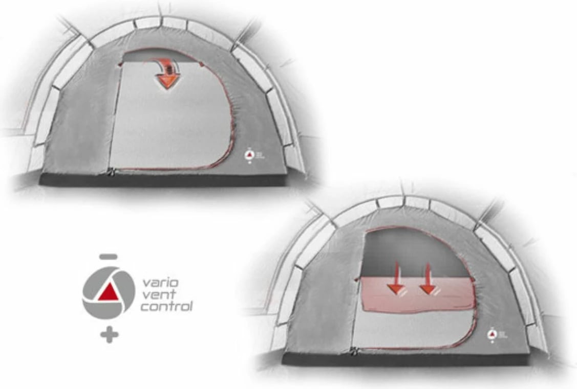 Tendë High Peak për 4 persona, gri