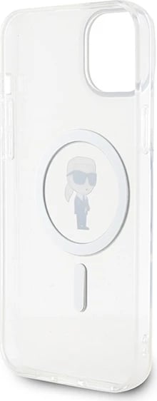 Mbështjellës Karl Lagerfeld IML Ikonik MagSafe për iPhone 15 Plus, transparent