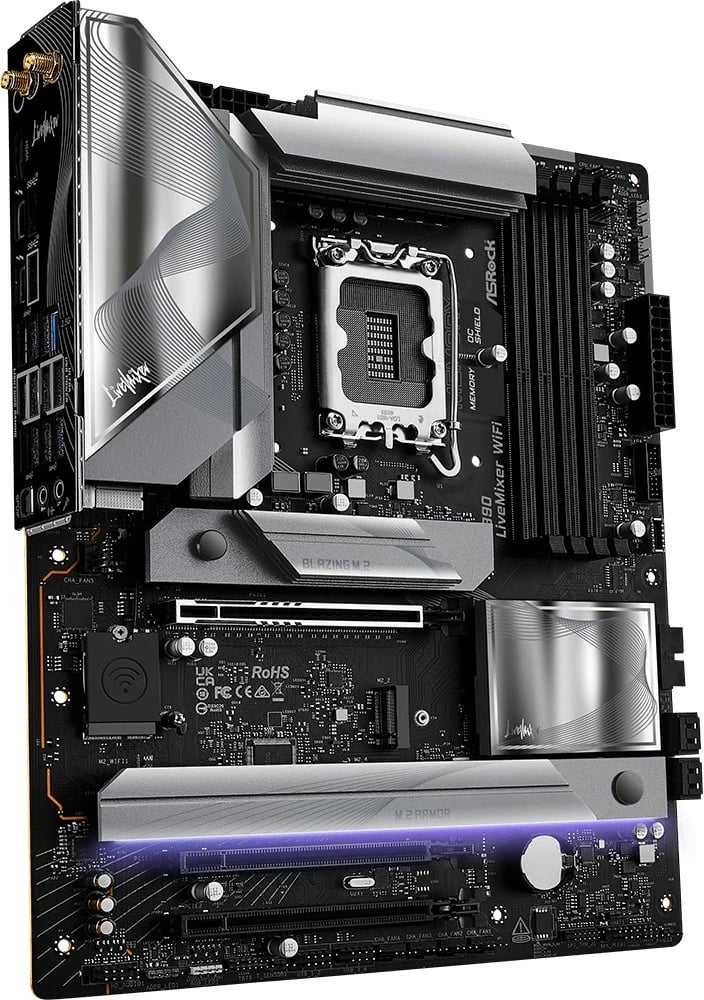 Pllakë amë ASRock Z890 LiveMixer WiFi ATX, LGA1851, DDR5, PCIe 5.0, Thunderbolt 4, Wi‑Fi 7