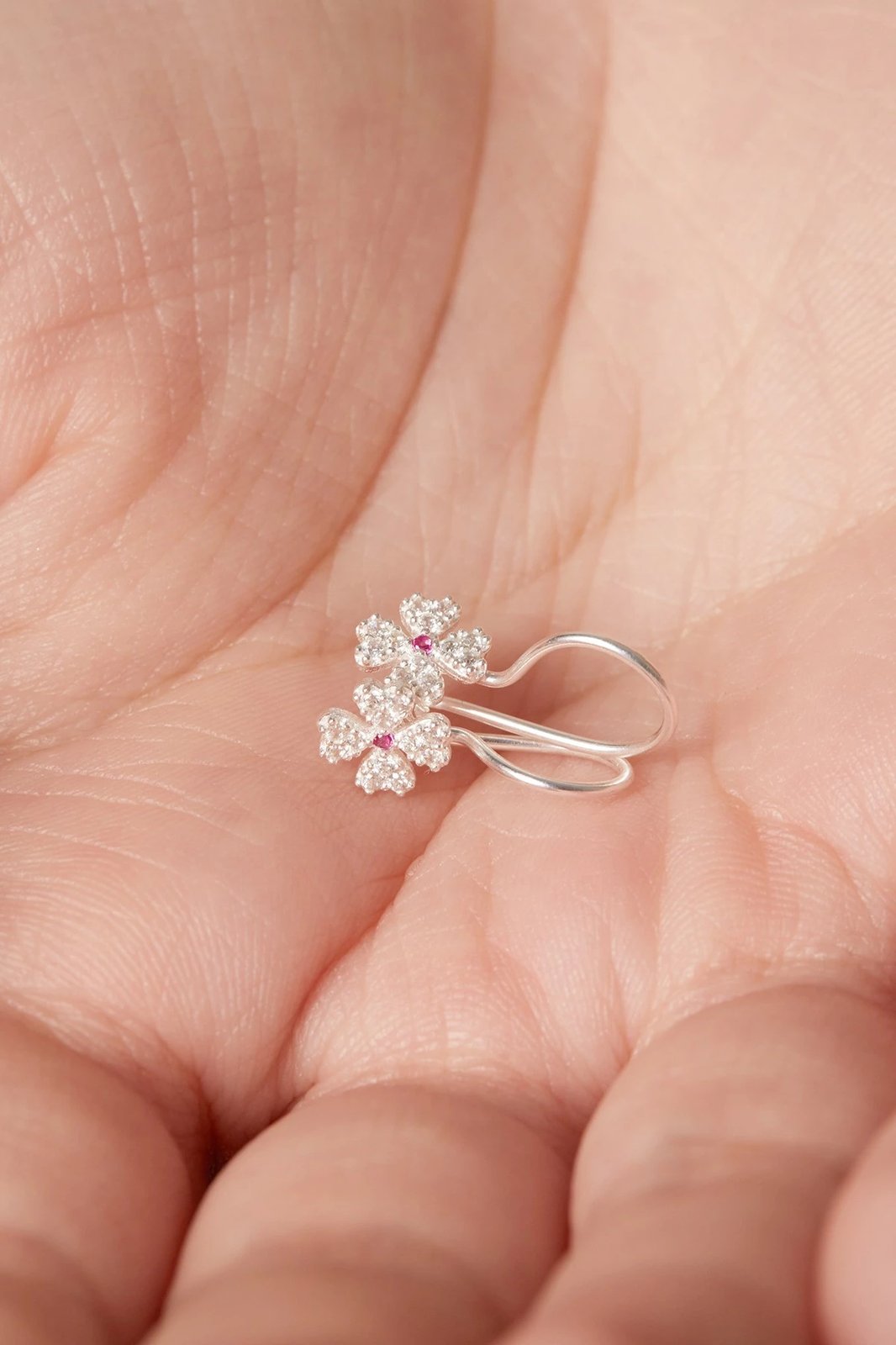 Vathë argjendi Elika, rozë, ELKMD50490