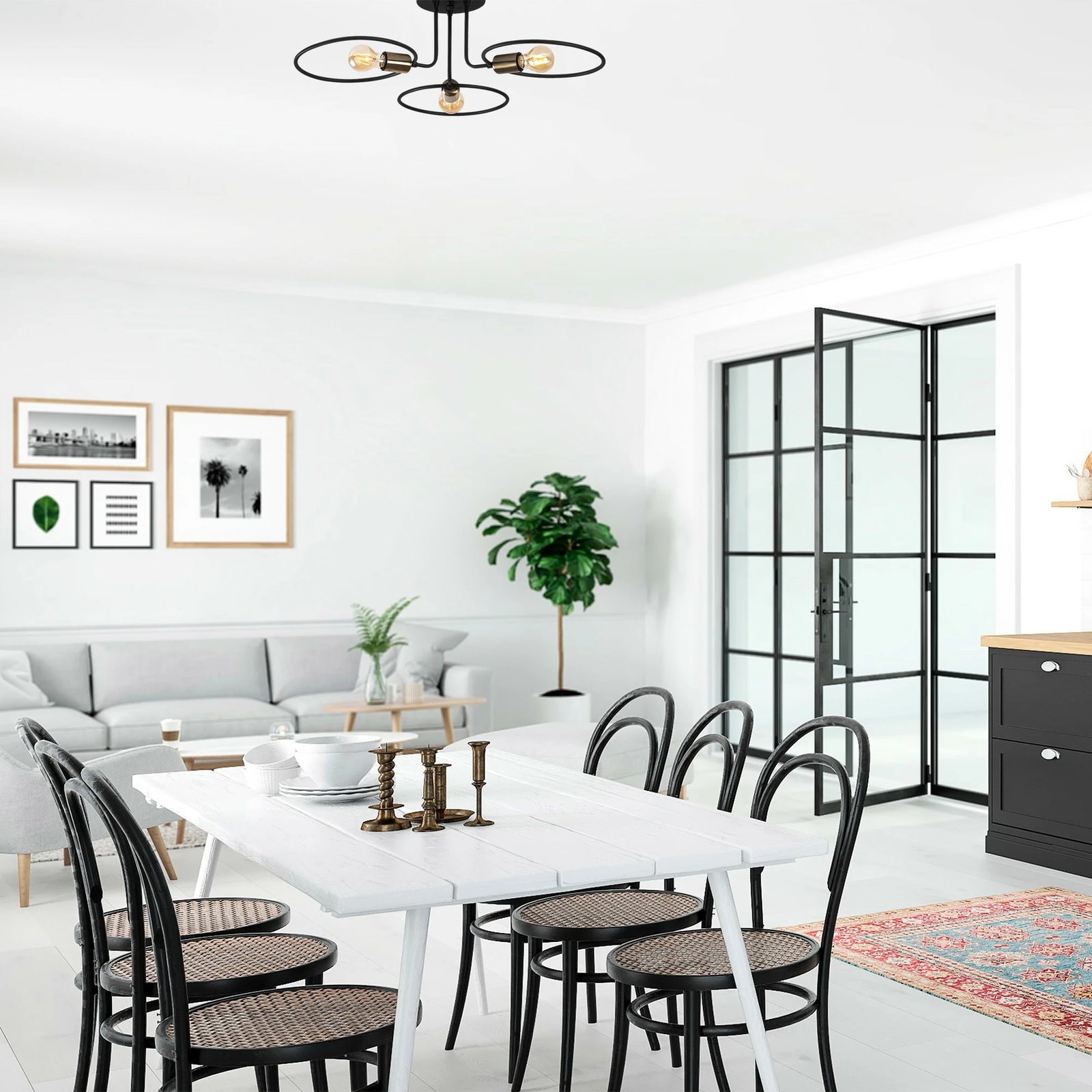 Llambadar Opviq, Circle - 1341, ngjyrë e zezë