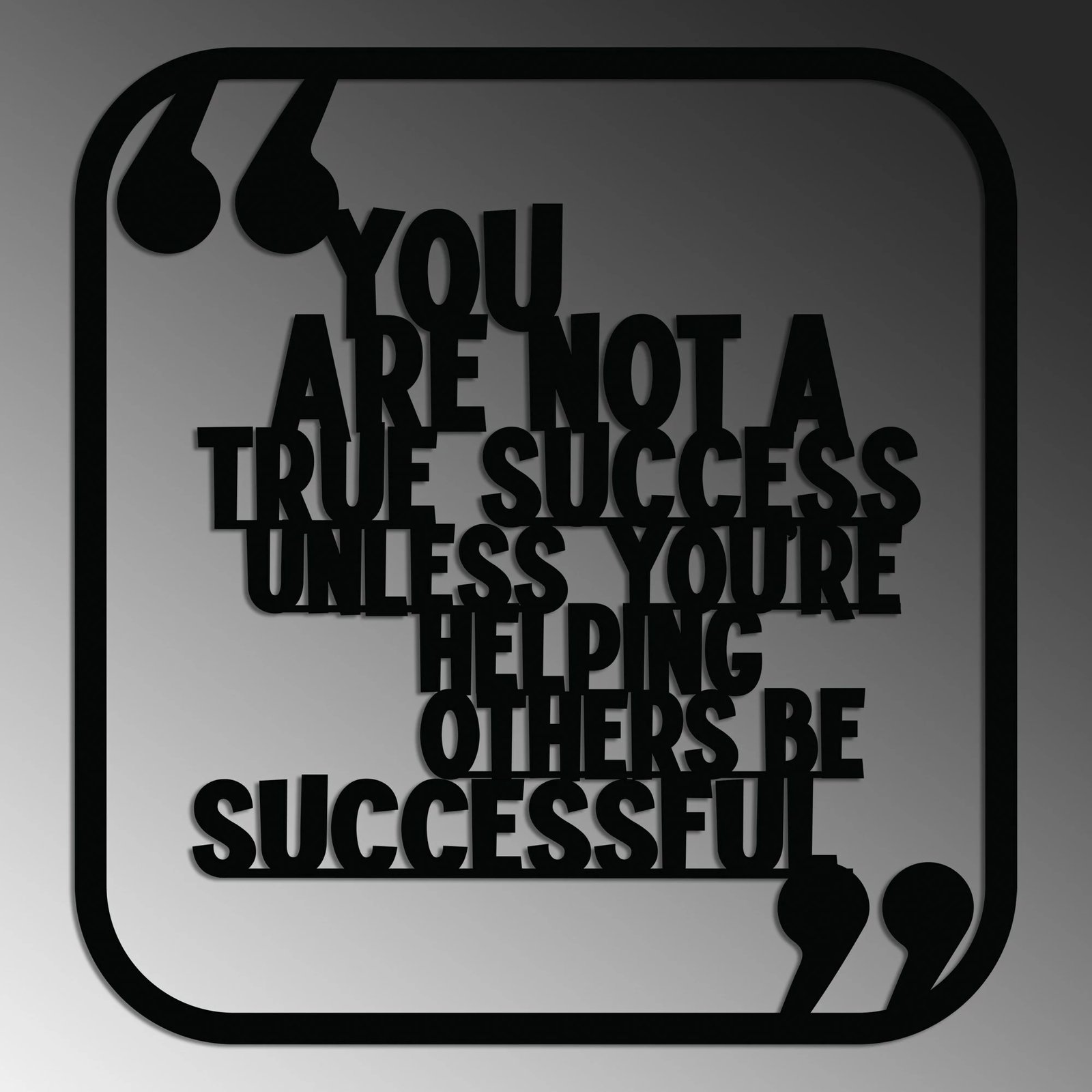 Aksesor dekorativ metalik për mur, Wallity, Jon Gordon, ngjyrë e zezë, 50x50cm