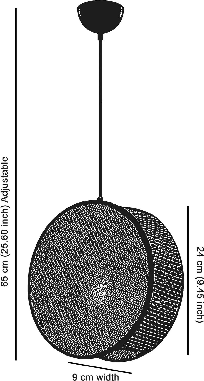 Llambë tavani Opviq Drum, bezhë, 65cm