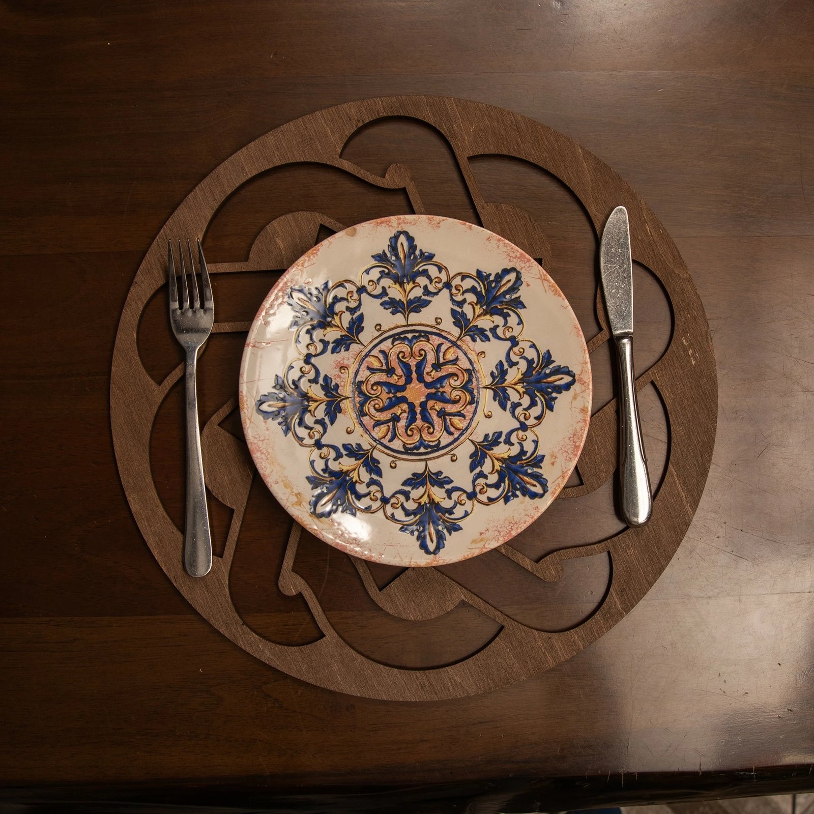 Set nënshimesh druri për tavolinë (6 copë), Hermia, ngjyrë wenge