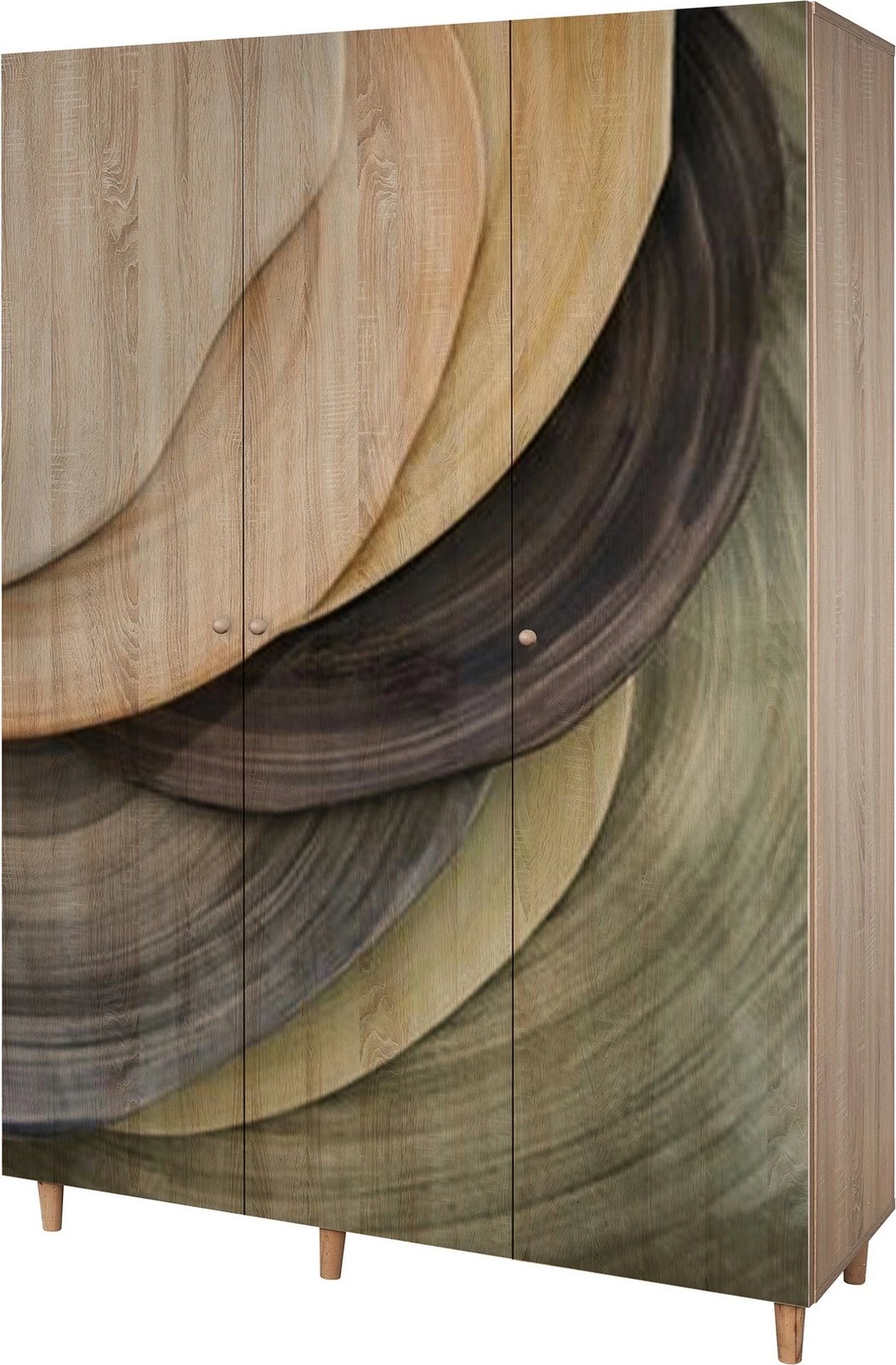 Dollap Lena 3, ngjyrë sonomo, 135x192x52cm