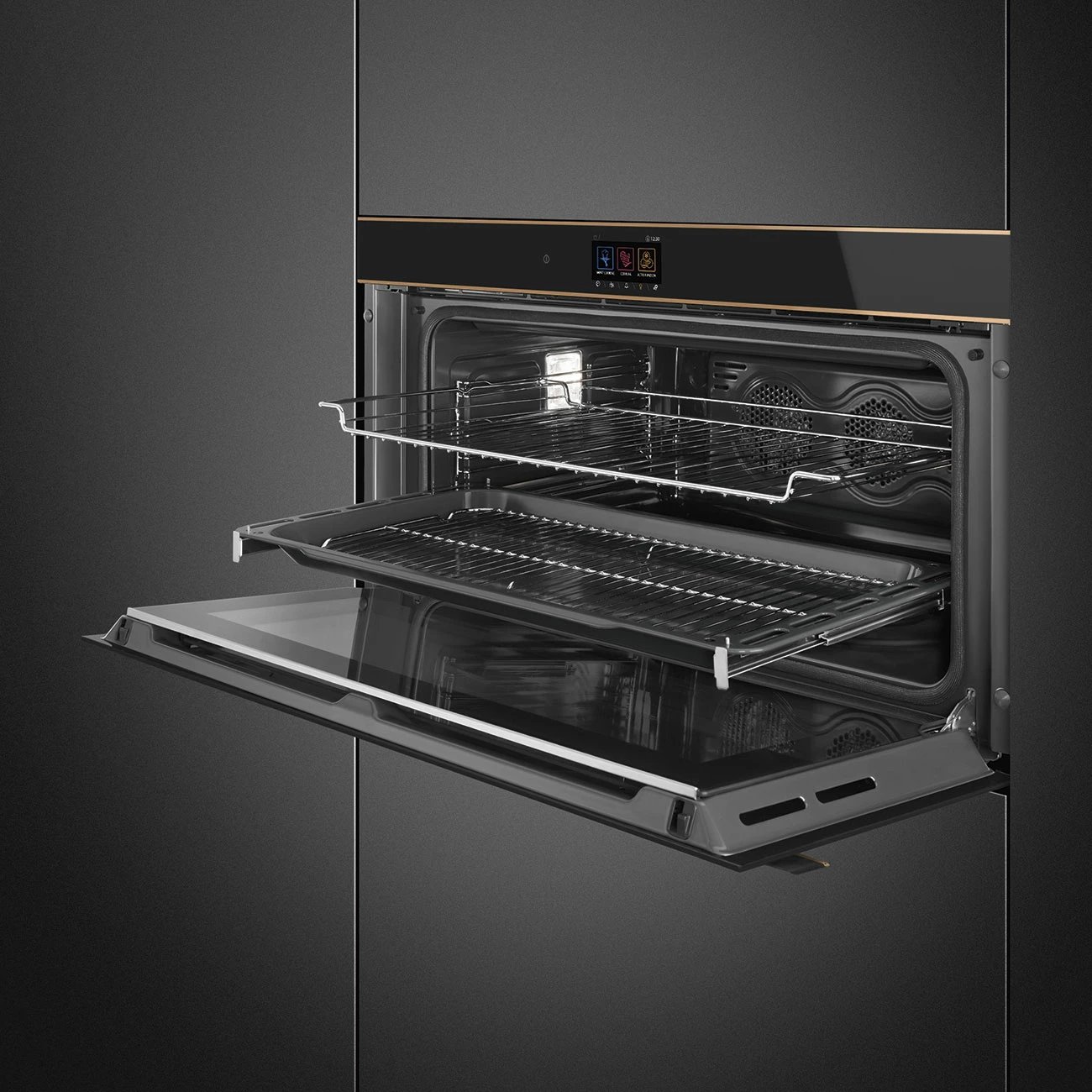 Furrë Dolce Stil Novo SMEG SFPR9604TNR, 85 L, e zezë
