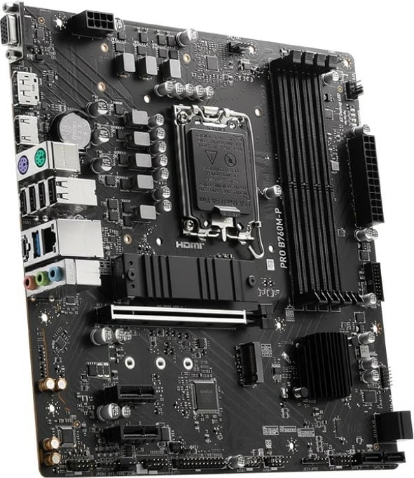 Pllakë amë MSI PRO B760M-P, LGA1700, DDR5, micro ATX, e zezë