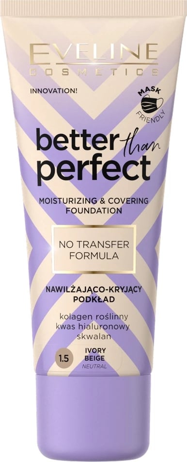 Fondatinë për femra Eveline Cosmetics Better Than Perfect Moisturizing-Coverage Foundation 1.5 Ivory Beige 30ml