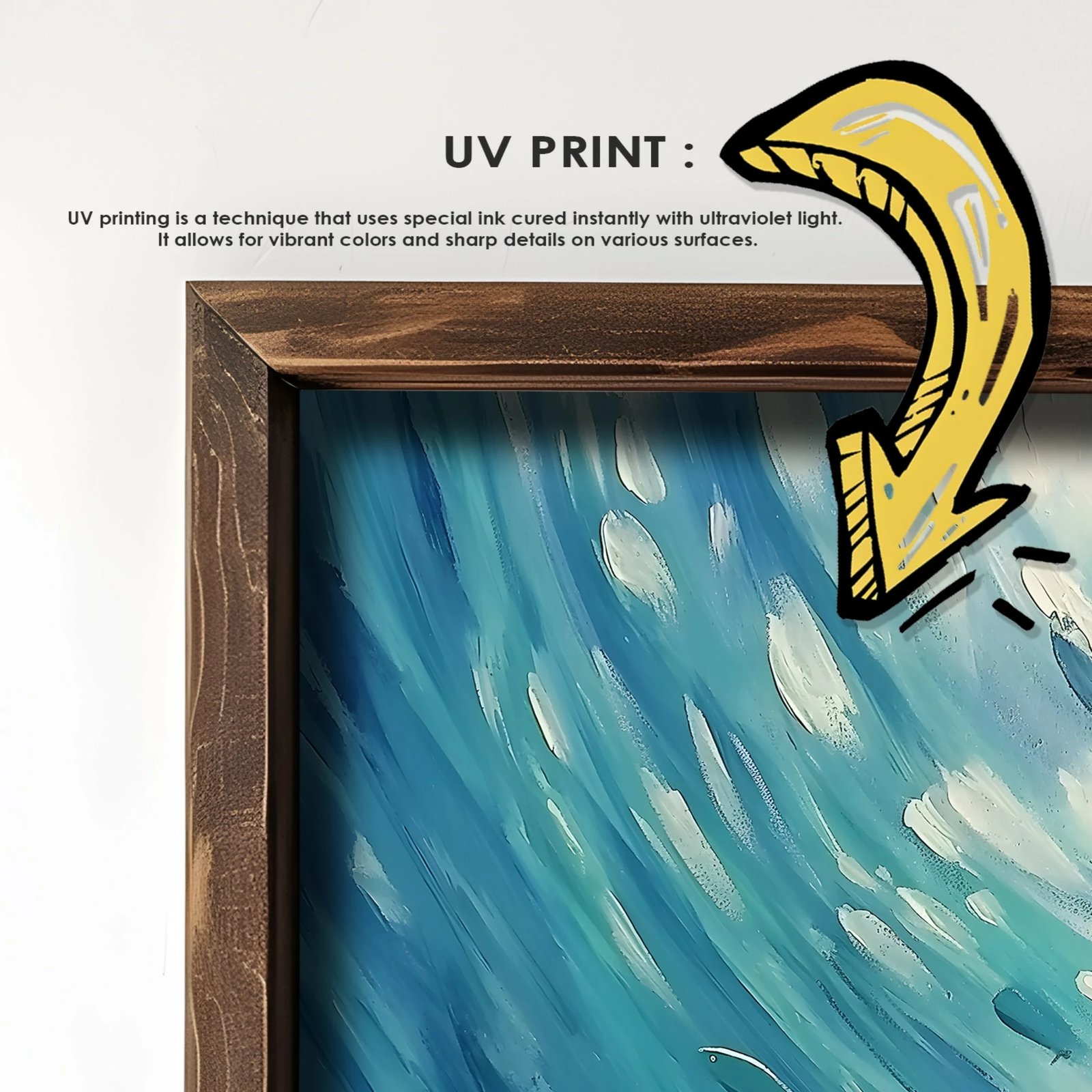 Pikturë dekorative me kornizë MDF, shumëngjyrëshe, Wallity GE248-L