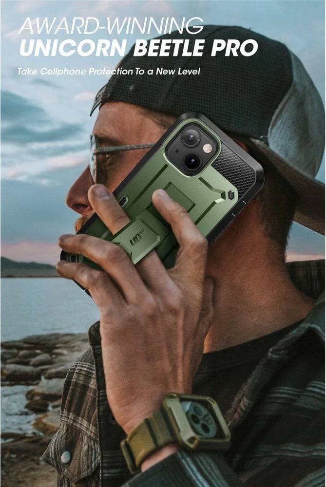 Mbështjellës Supcase Unicorn Beetle Pro për iPhone 14 Plus, i gjelbër