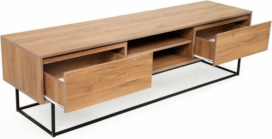 Komodë TV Skye Decor, Laxus 180, ngjyrë arre, e zezë