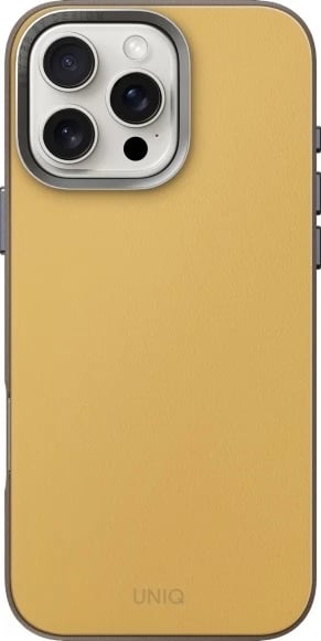 Mbështjellës UNIQ Lyden DS për iPhone 16 Pro 6.3", Magclick, verdhë-gri