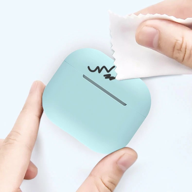 Mbështjellës Hurtel për AirPods 1/2, silikon i butë, i bardhë