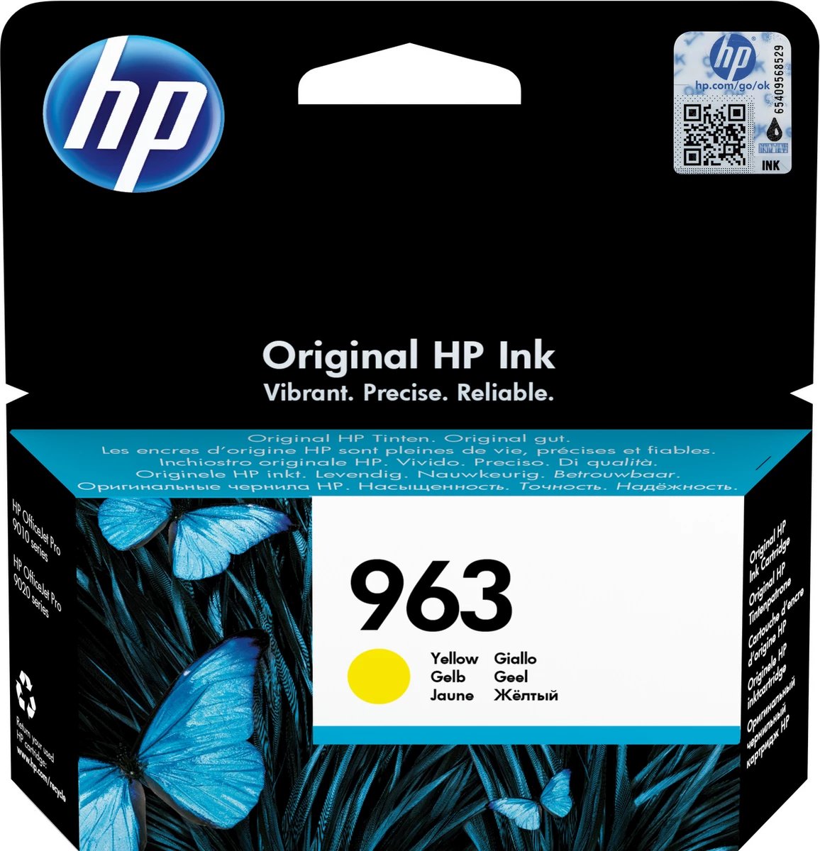 Kasetë boje HP 963 (3JA25AE) 10.7 ml, rendiment deri 700 faqe, standard, e verdhë
