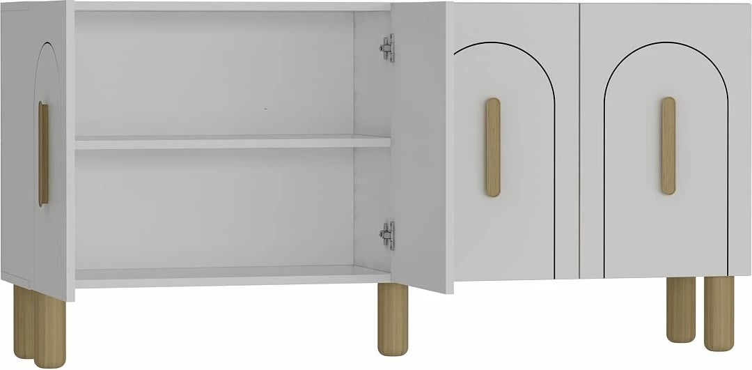 Konsol Skye Decor, e bardhë, lisi safir