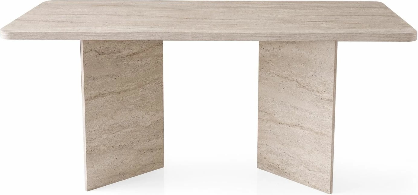Tavolinë ngrënieje Skye Decor, ngjyrë travertin, Loft - 2931