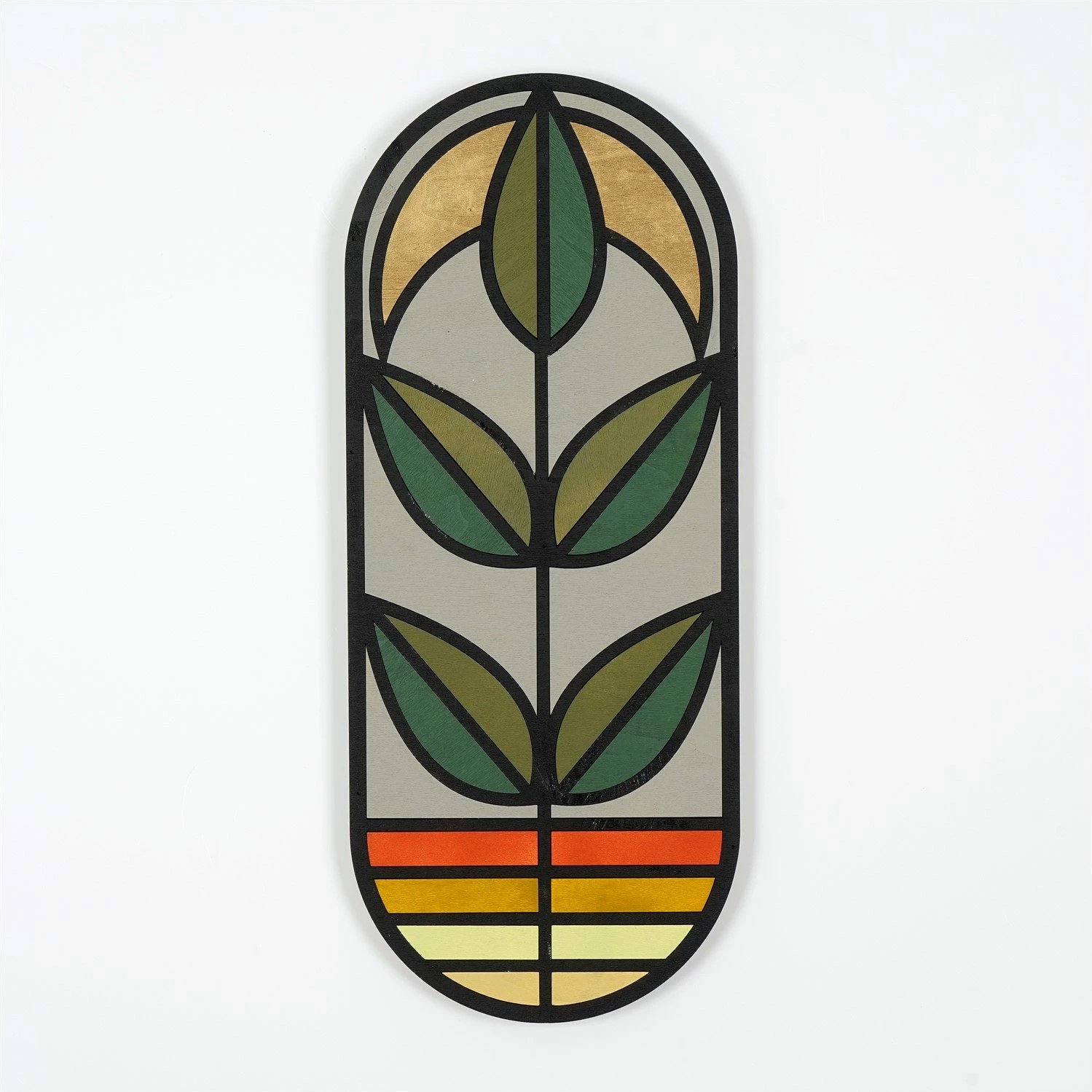 Aksesor dekorativ prej druri për mur, Wallity, ART061, shumëngjyrësh, 53x22x2cm