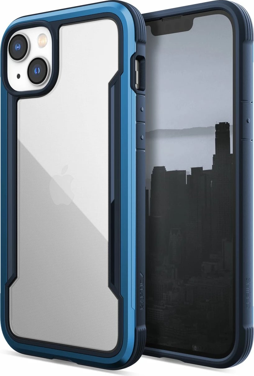 Mbështjellës Raptic X-Doria Shield për iPhone 14, MagSafe, Transparent/Blue