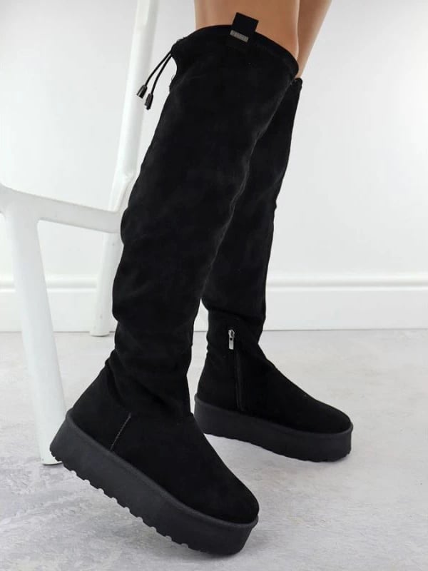 Çizme platforme femra Big Star SS274264, të zeza