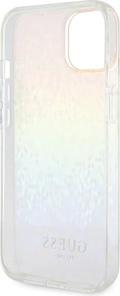 Mbështjellës Guess IML Faceted Mirror Disco Iridescent për iPhone 15, shumëngjyrësh