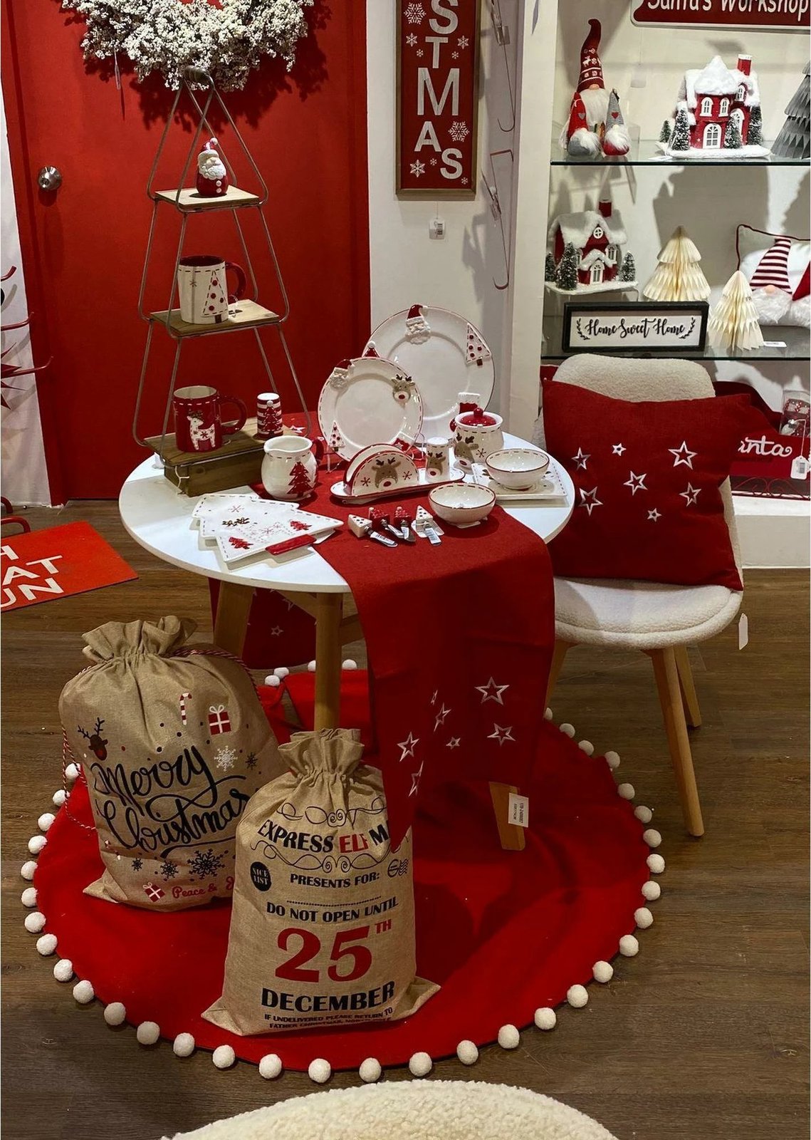 Qese dhuratash KOOPMAN 35889-01, për Krishtlindje, H70x50cm