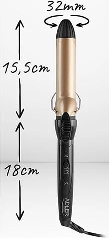 Masha flokësh, Adler AD 2112, 32mm, qeramike, 55W