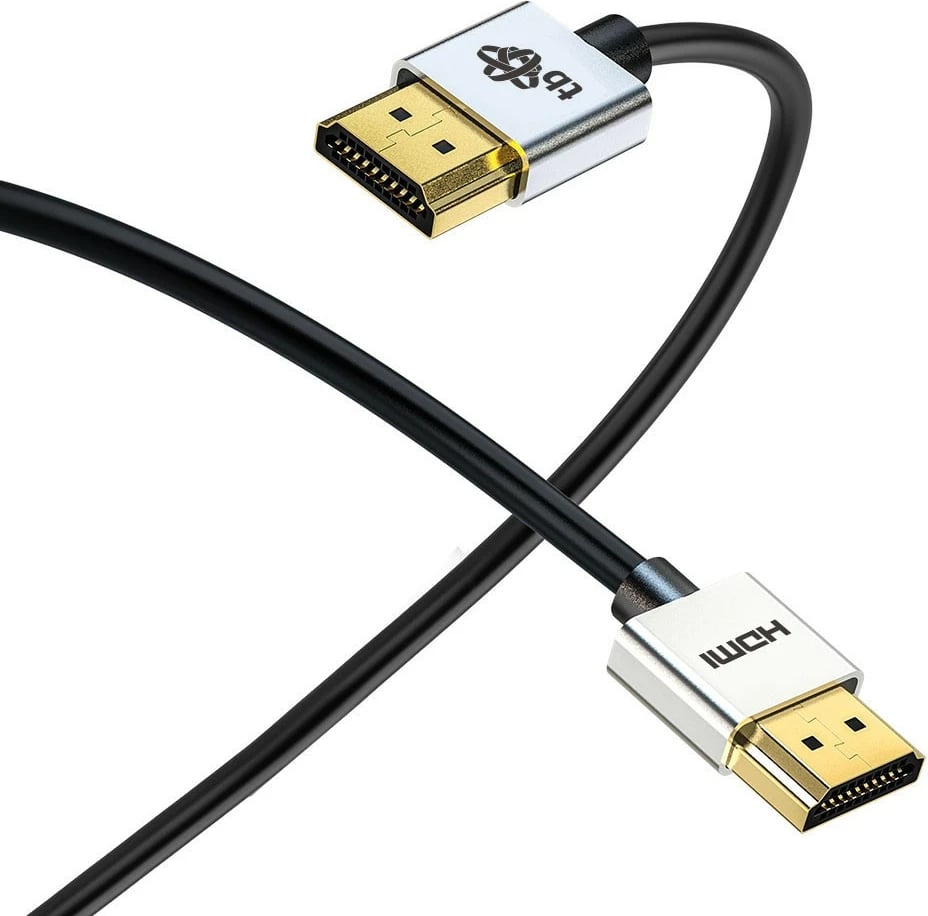 Kabllo HDMI TB AKTBXVH20SLIM20, 2m, 4K 60Hz, Slim, E zezë