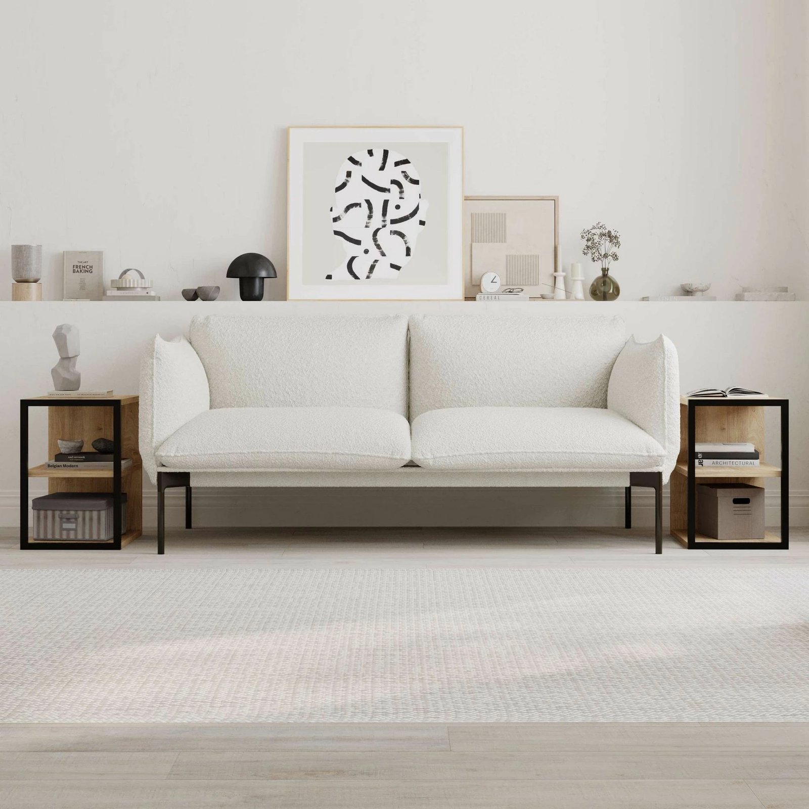 Set tavolinash anësore Skye Decor, ngjyrë lis safir, 2 copë