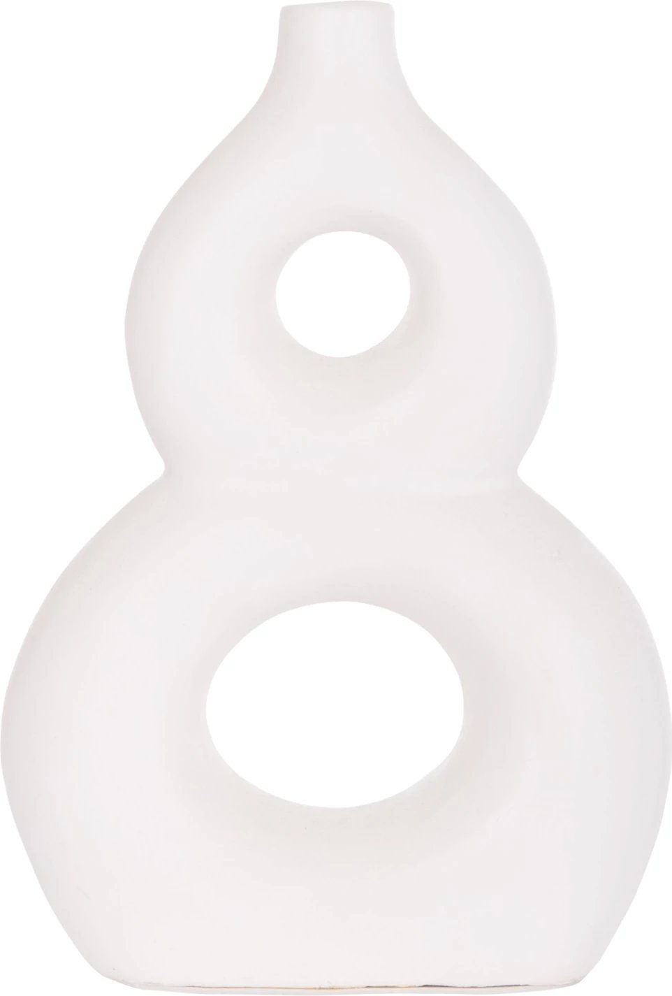 Vazo dekorative tavoline FIORIN, terrakotë e bardhë, FH4666.02S, 21x7.5x31cm