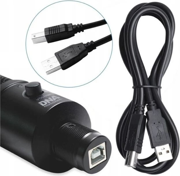 Set mikrofonësh DNA PROFESSIONAL CM USB KIT, me USB, për podcast, i zi