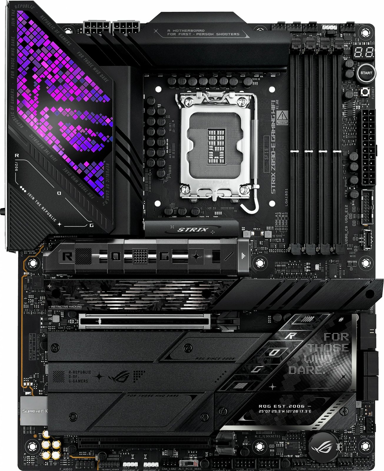 Pllakë amë ASUS ROG STRIX Z890-E GAMING WIFI, Intel, LGA 1851, DDR5, 192 GB