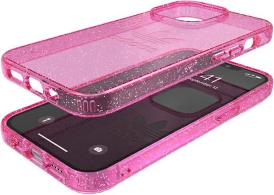 Mbështjellës Adidas OR për iPhone 13 Pro / 13 6.1", Glitter, rozë