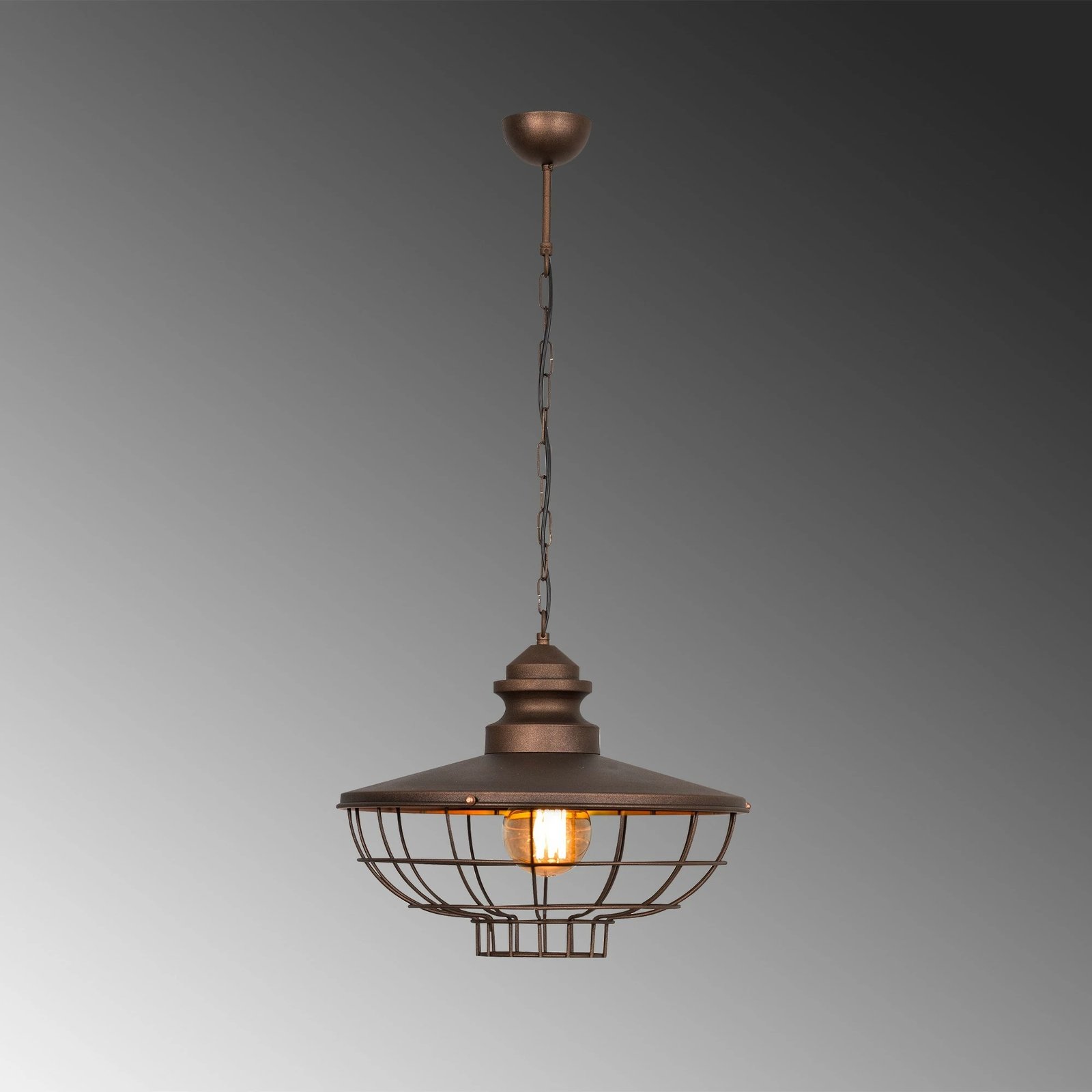 Llambë tavani Opviq, Sivani Tel, ngjyrë kafe e errët, MR-635