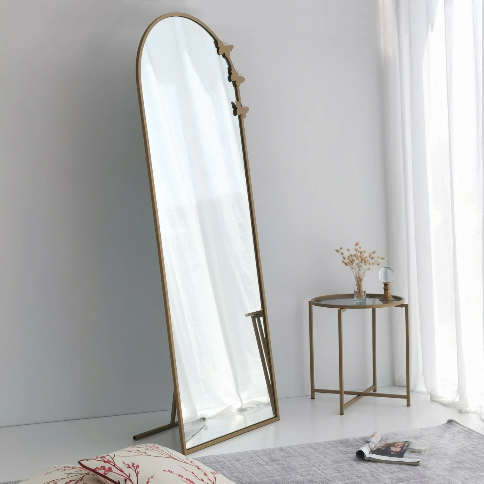 Pasqyrë e gjatë Cheval, ngjyrë ari mat, Hanah Home, PortalA904