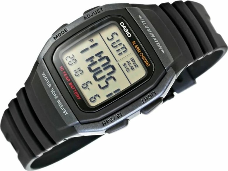 Orë dore për meshkuj Casio, e zezë