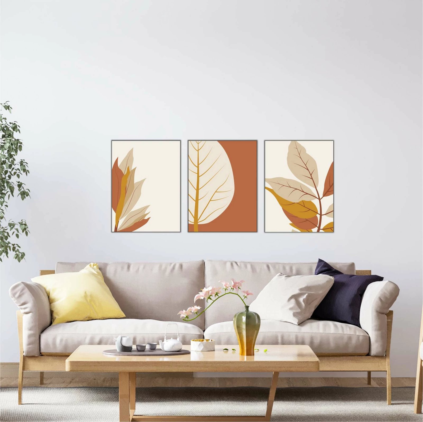 Pikturë dekorative MDF (3 copë), Wallity, shumëngjyrëshe, Mdf - 00116