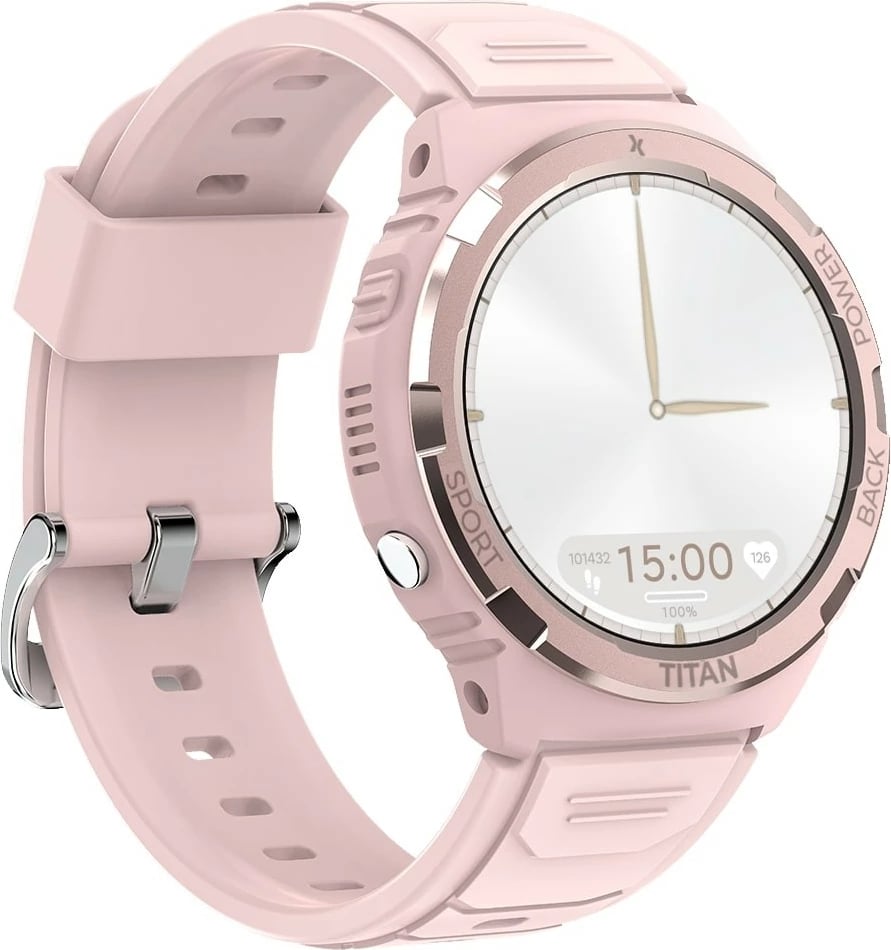 Smartwatch Maxcom FW100 Titan Valkiria, 1.3" AMOLED, 64 MB, Bluetooth, Rozë