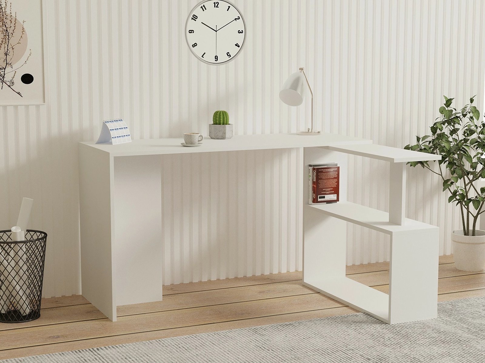 Tavolinë pune për studim, ngjyrë e bardhë, Cayko, Hanah Home