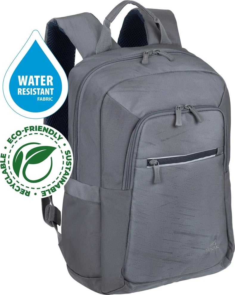 Çantë shpine për laptop RIVACASE, 7523 Alpendorf ECO, gri