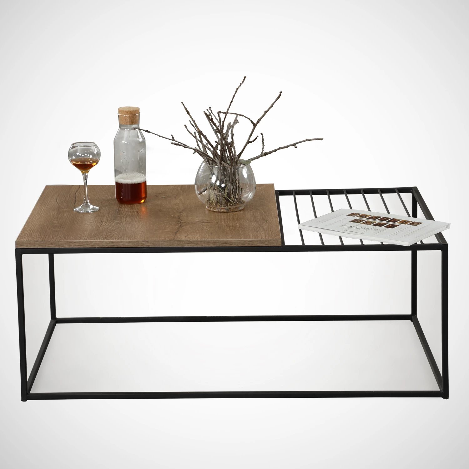 Tavolinë kafeje Hanah Home, Zinus, ngjyrë lisi kaukazian