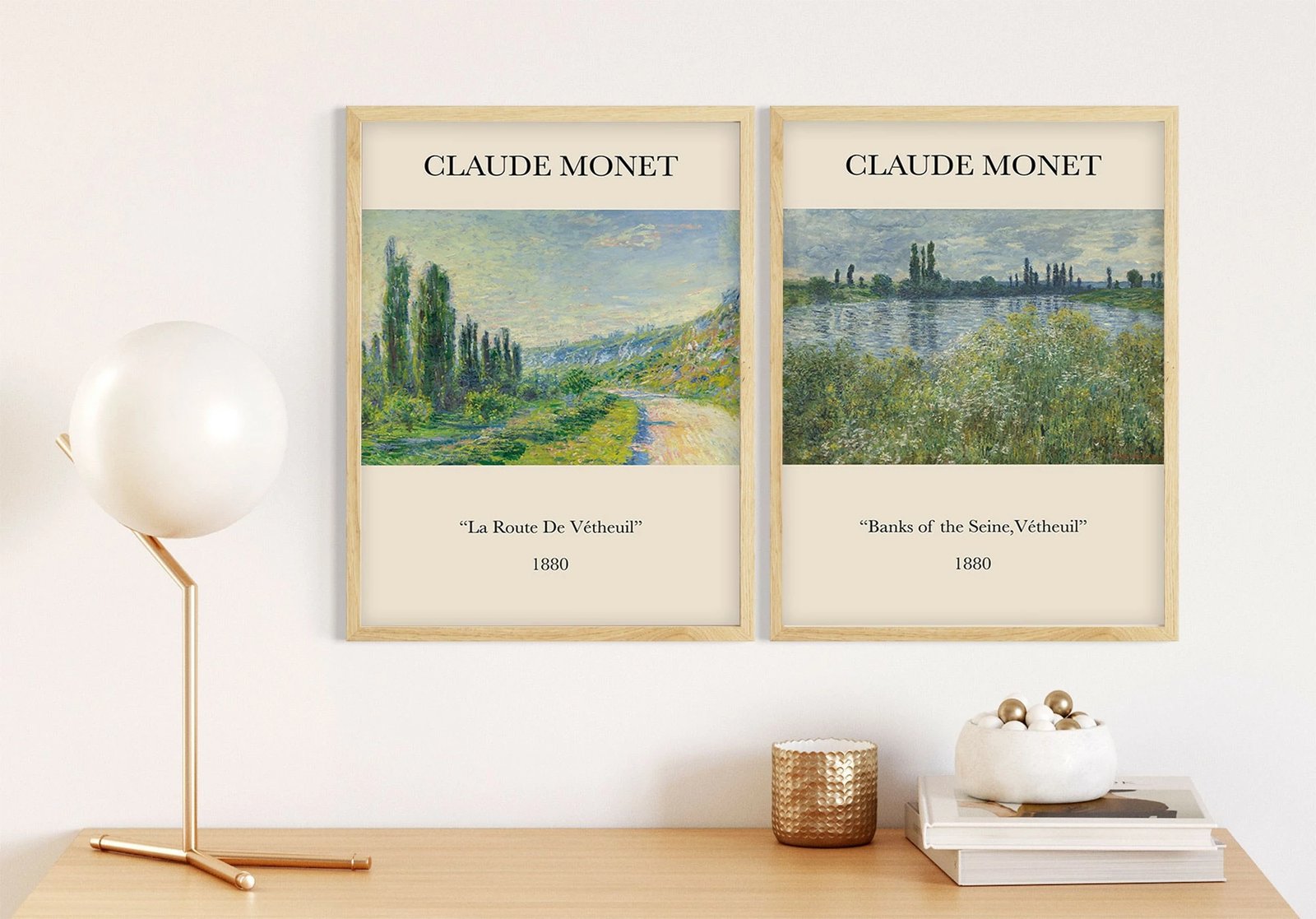 Piktura dekorative me kornizë, MDF, 2 copë, Wallity, Huhu270, 50x35cm