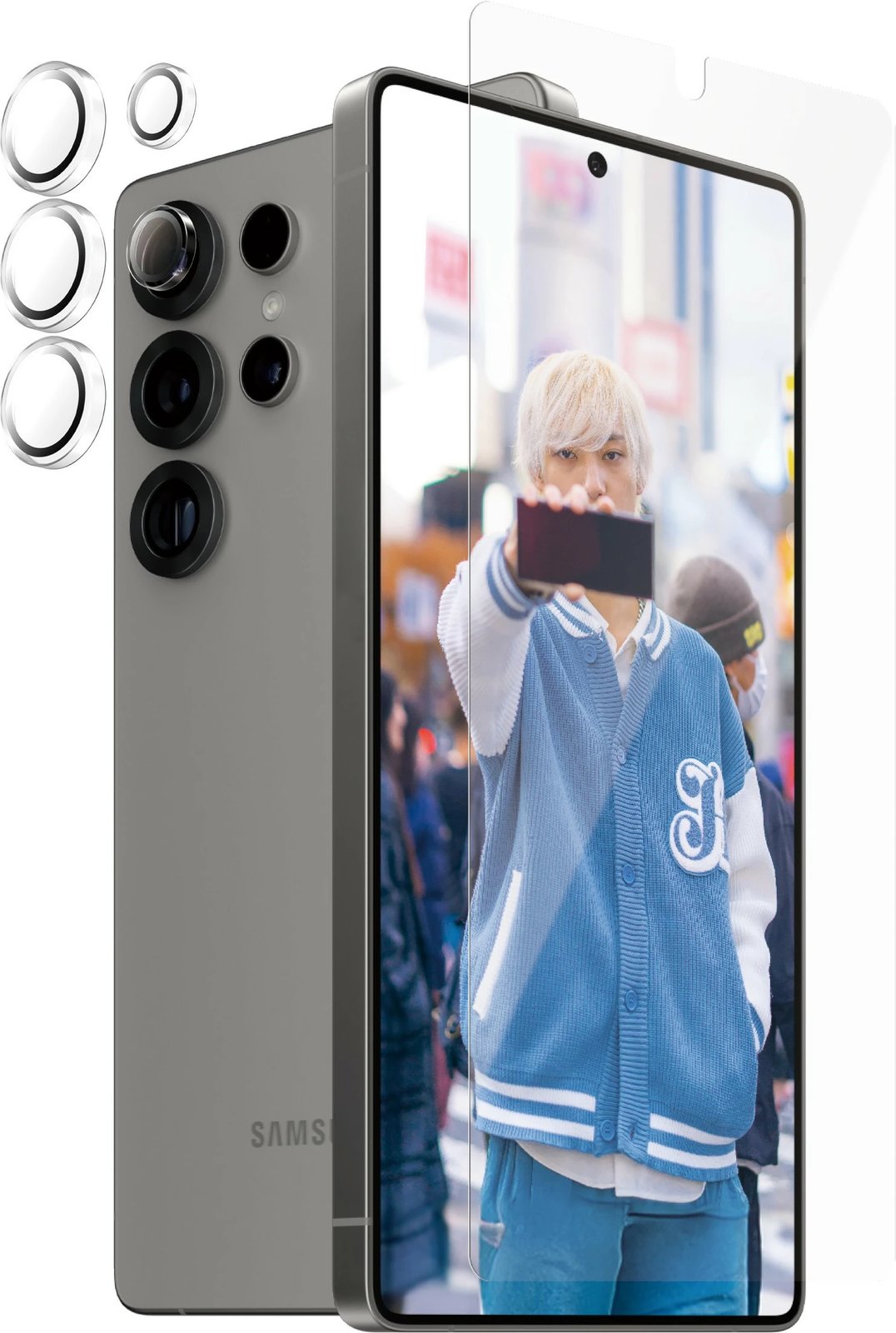 Mbrojtës ekrani PanzerGlass 2-in-1 për Samsung, transparent