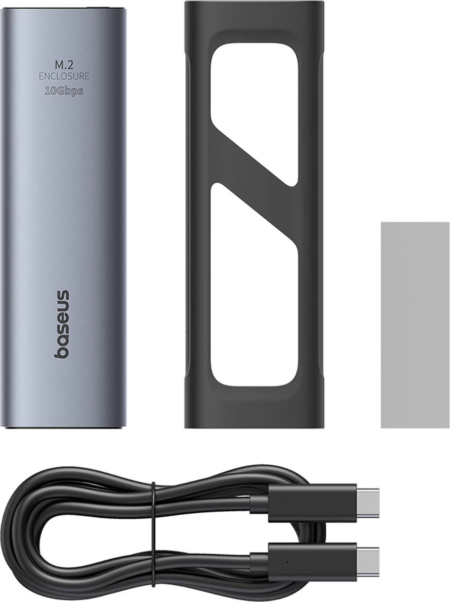 Kasë Baseus FlyJoy për SSD M.2 NVMe, 10Gb/s, Gri