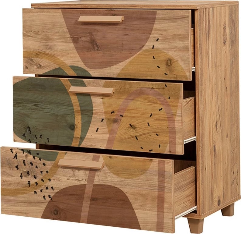 Komodë Skye Decor, Leva Gravis Form, ngjyrë Atlantic Pine